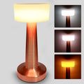 Elegant Touch Control LED Lamp in a modern cone design on a wooden desk.