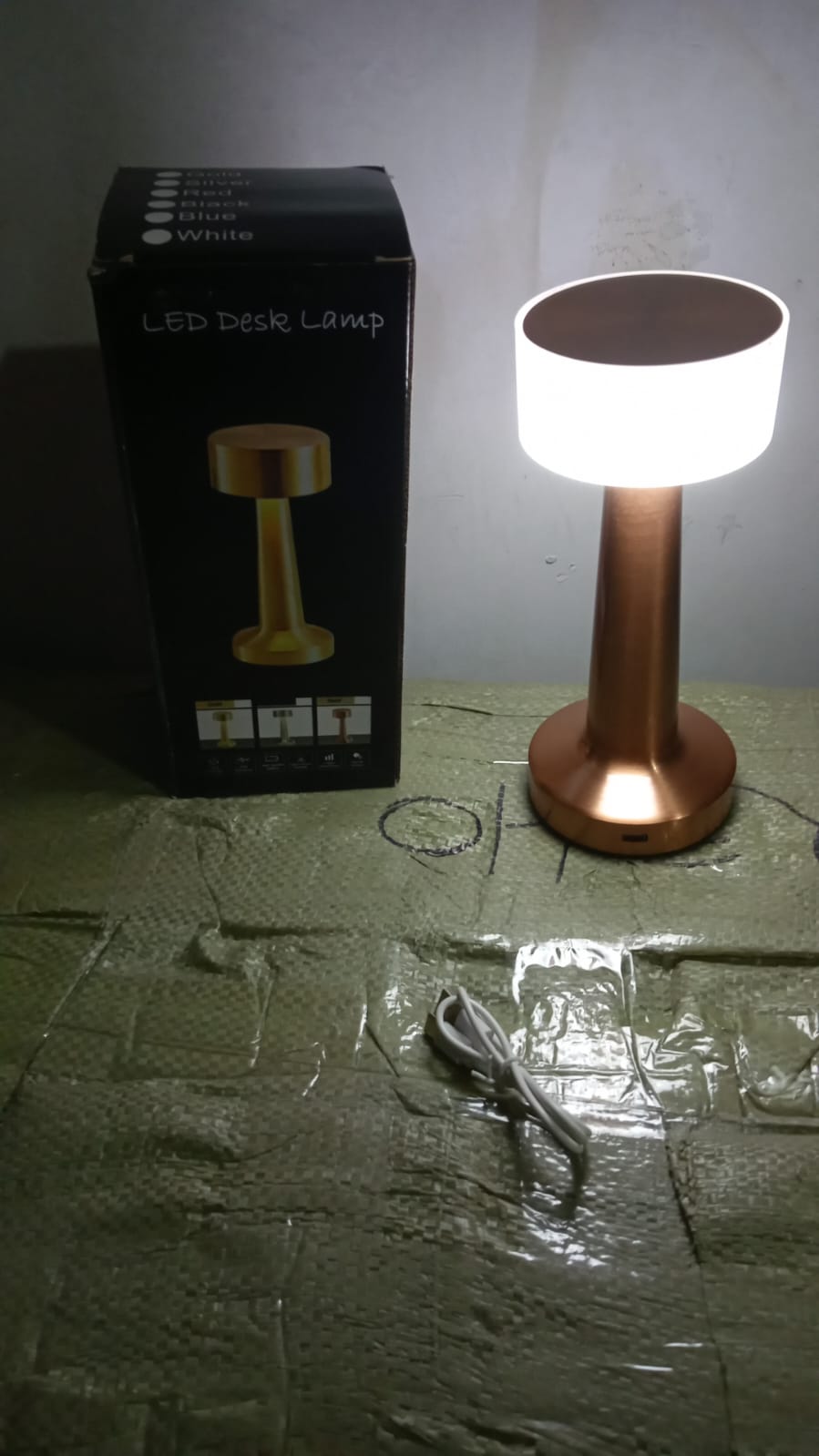 Warm light mode showcased by the versatile LED desk lamp.