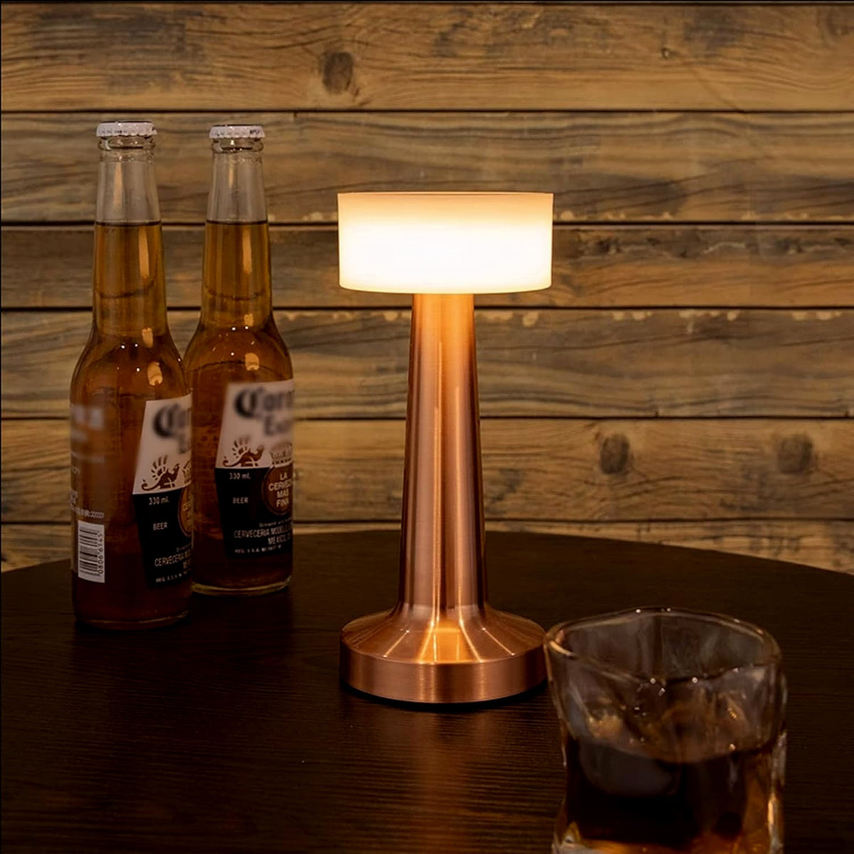 Decorative Touch Control LED Lamp illuminating a cozy bedroom space.