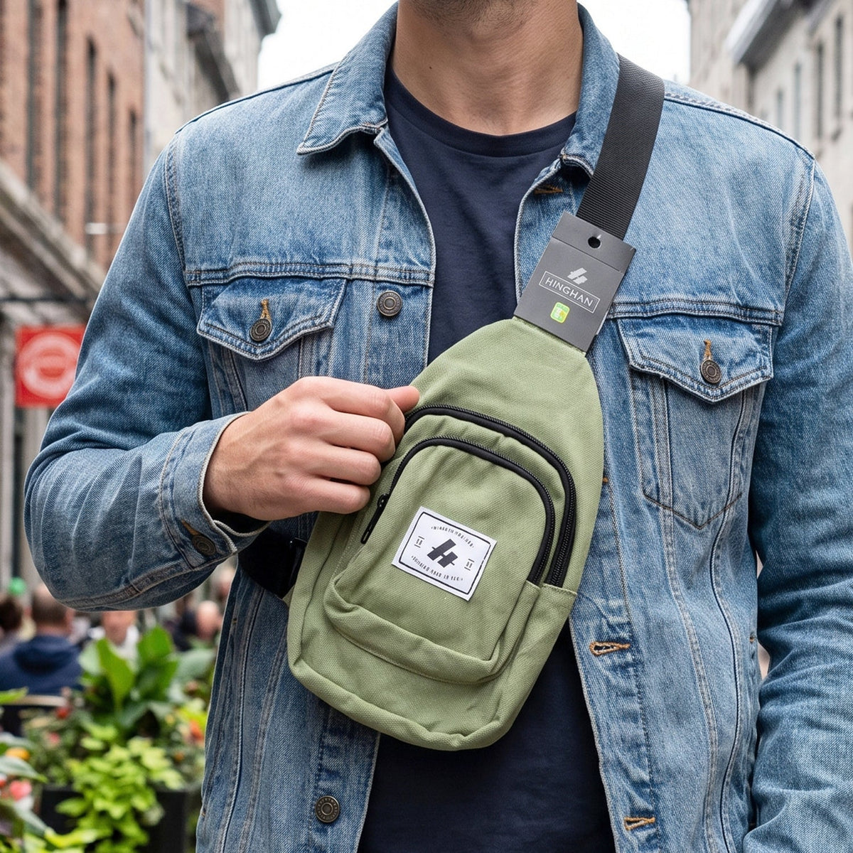 Men Multi Pocket Sling Crossbody Chest