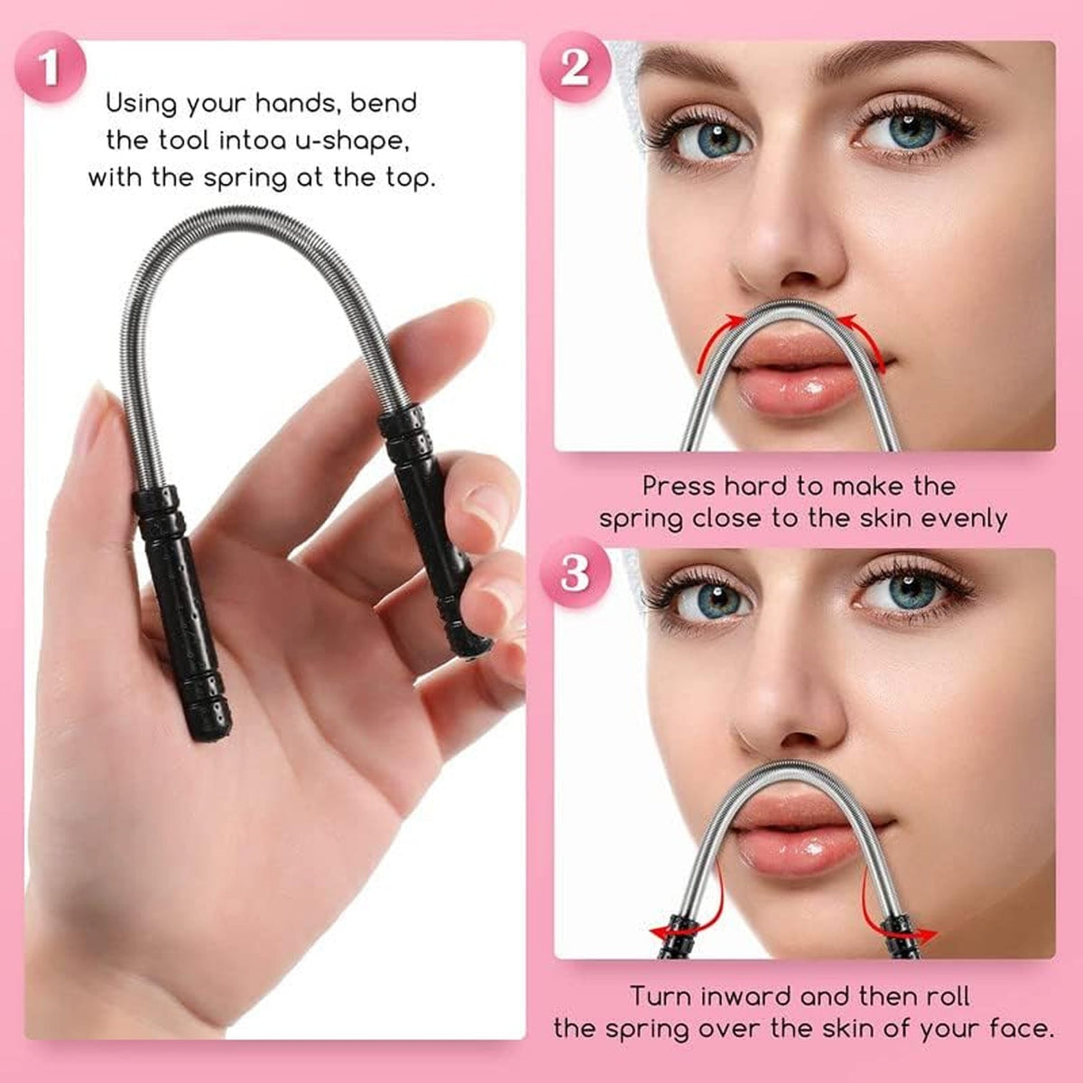 Facial Hair Remover Spring Tool