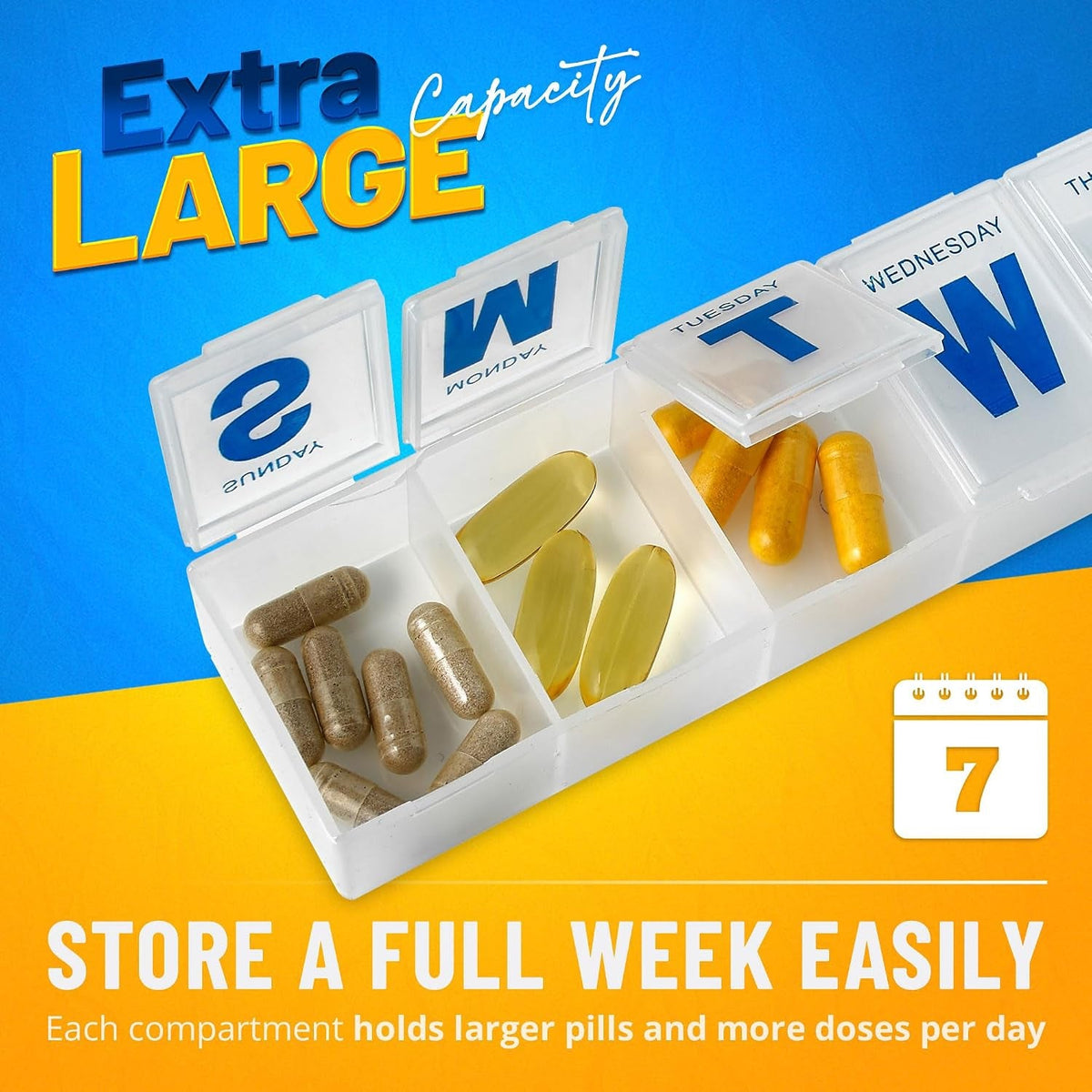 7 Day Weekly Plastic Pill Box